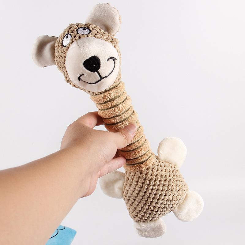 Hot Selling Eco-friendly Long-Neck Soft Plush Cat Dog Training Chew Toys Cute Pet Teeth Cleaning