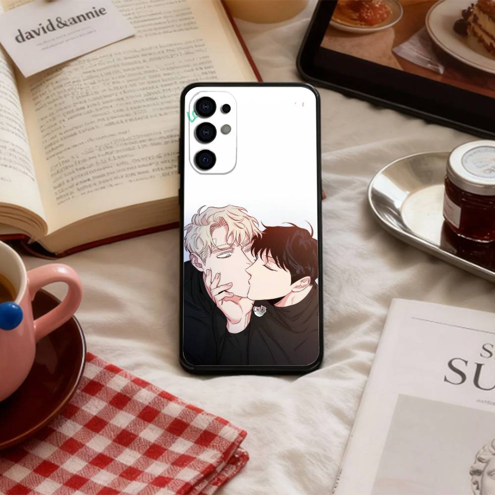 BL Manhwa R-roses And Champagne Phone Case For Samsung S 25,24,23,22,30,21,10,9,Ultra,Plus,Lite,FE,4,5 G Soft Black Case