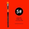 Nylon Bristle Flat Head Brush for Gouache, Watercolor, Acrylic, and Oil Painting