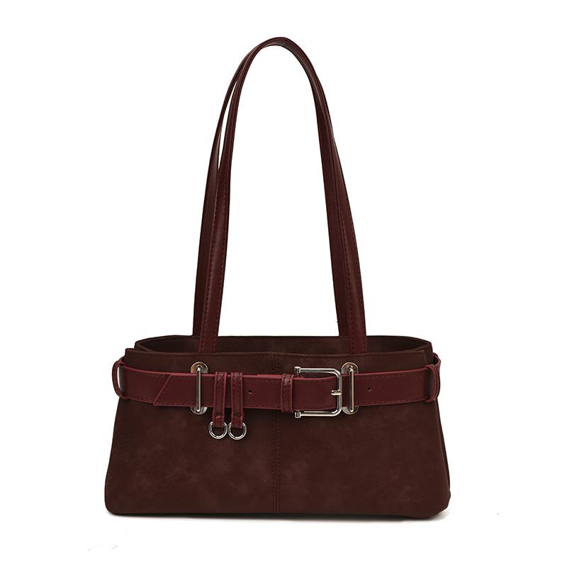 

Retro matte portable suede underarm bag women s autumn and winter new versatile large-capacity shoulder bag бордовый
