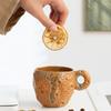 Japanese handmade retro glazed ceramic coffee cup, tea house creative souvenir cup, afternoon tea coarse ceramic coffee cup