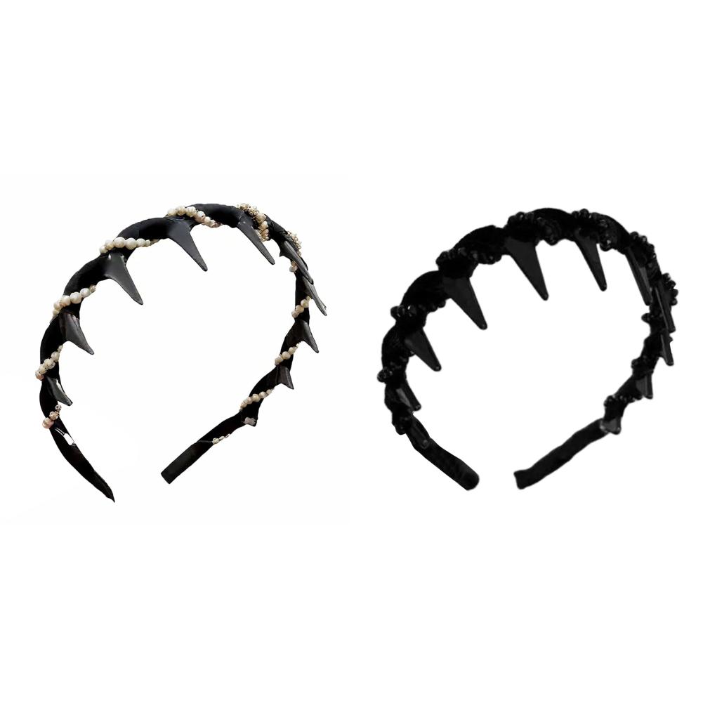 Velvet Sparkling Diamond High Cranium Hairband Wave Hair Hoop for Women Anti-Slip Toothed Hairband For Women Hair Accessories