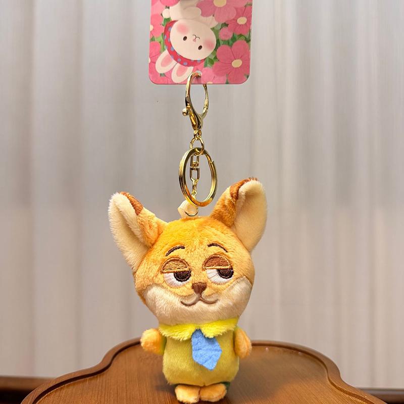 Cute Cartoon Crazy Zootopia Plush Doll Keychain Pendant Backpack Decoration Gifts