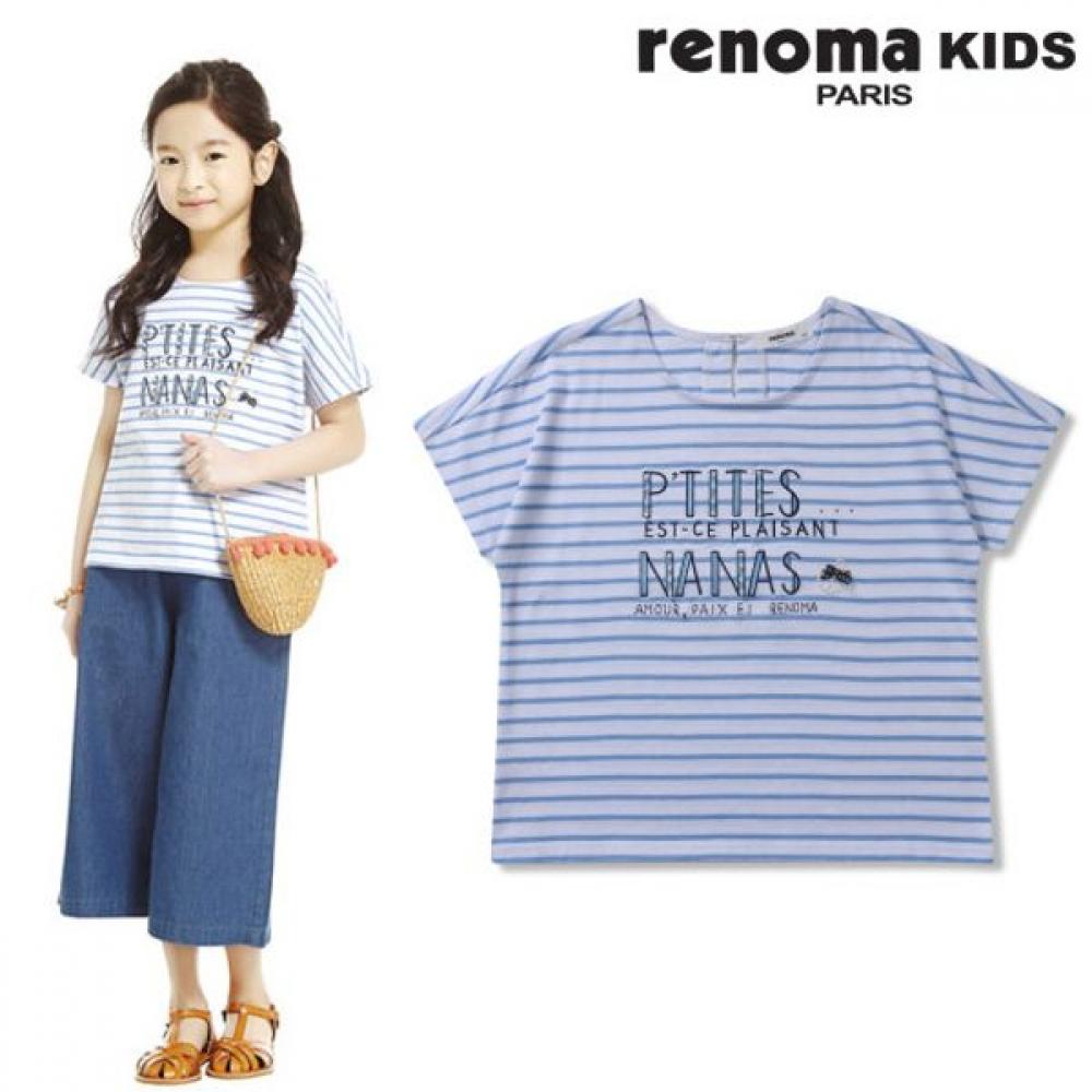 

[renoma Kids] Girls STriped Embroidery T shirT r1921T112 R1921T112_06 (ivory)/120