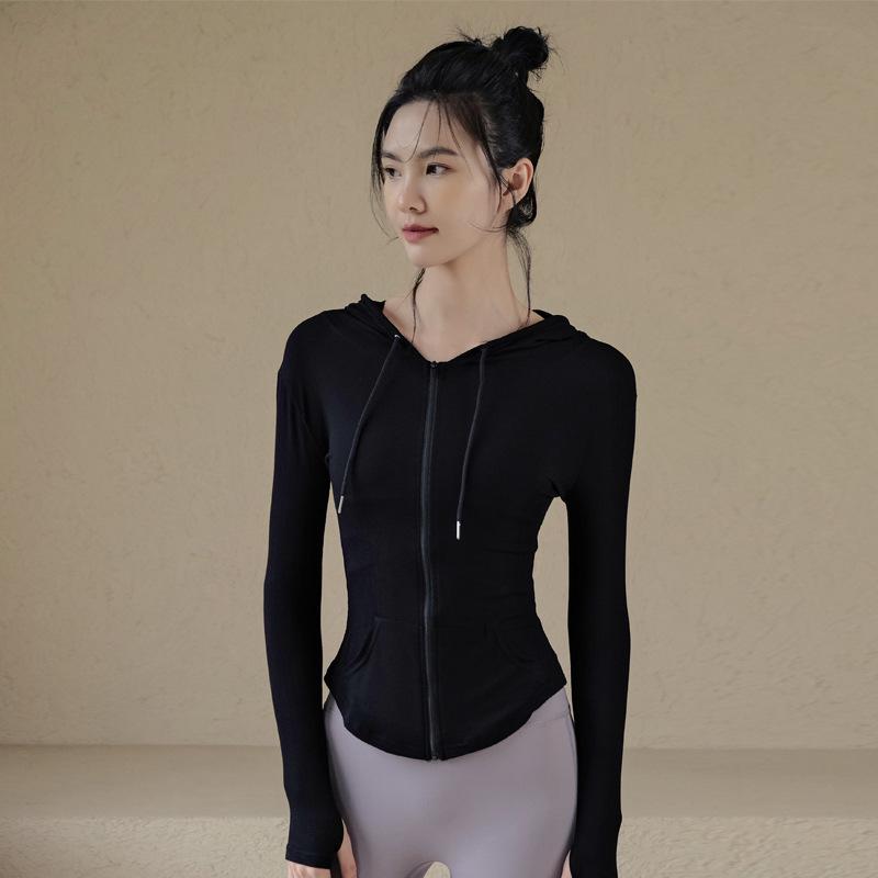 Plus Size Women's Quick-Drying Yoga Jacket - Flesh-Covering, Long-Sleeved Sportswear for Spring and Summer Running & Fitness