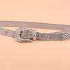 New Diamond Buckle Silver Metal Punk Belt Casual Women's Fashion Waist Chain European and American