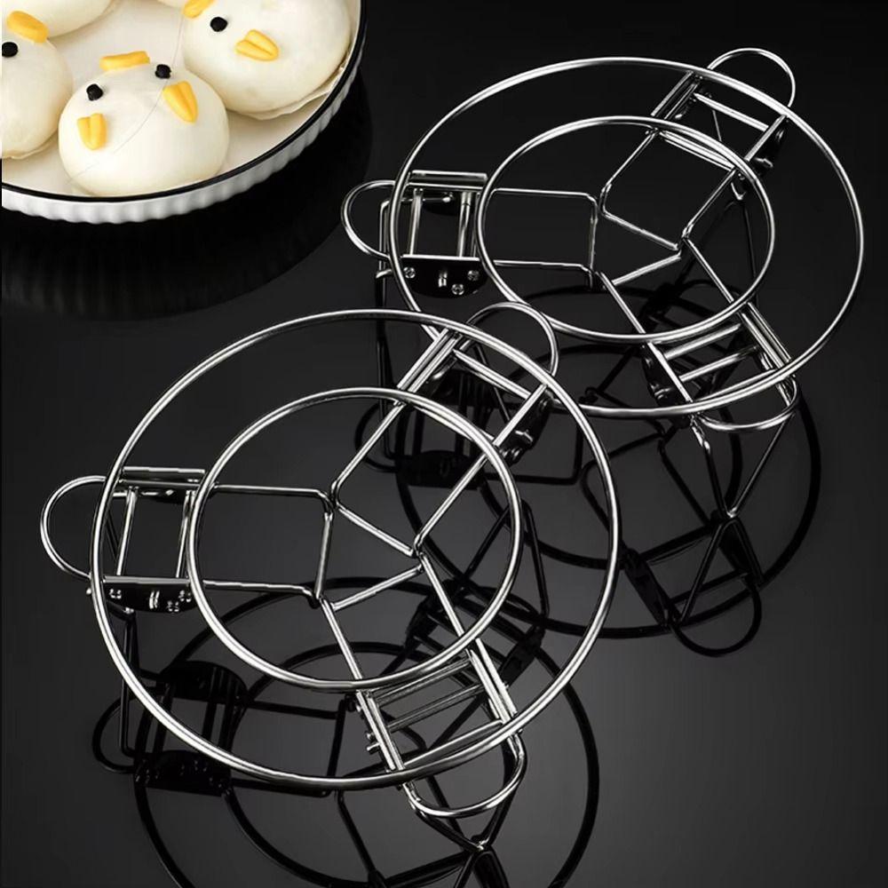 Foldable Stainless Steel Steamer Heat-rsistant Tripod Cooking Stand Durable Cooling Tray  Heating