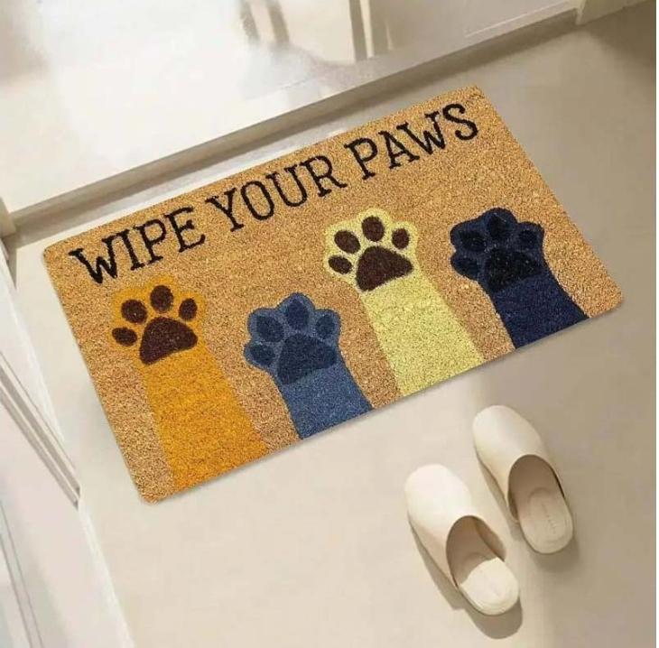 Tappetino per Porta d'Ingresso con Fantasia Gatto Carino Tappeto di Benvenuto Bagno Cucina Tappeto Antiscivolo per Pavimento Lavabile Camera da Letto Decorazione per la Casa Piccolo Tappeto