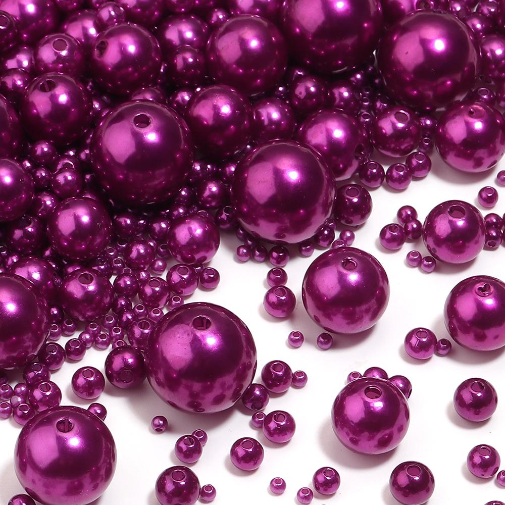 10-1000pcs/lot 3-20mm ABS Imitation Pearl Beads Multicolor Loose Spaced Round Beads For DIY Charms Bracelet Necklace Wholesale