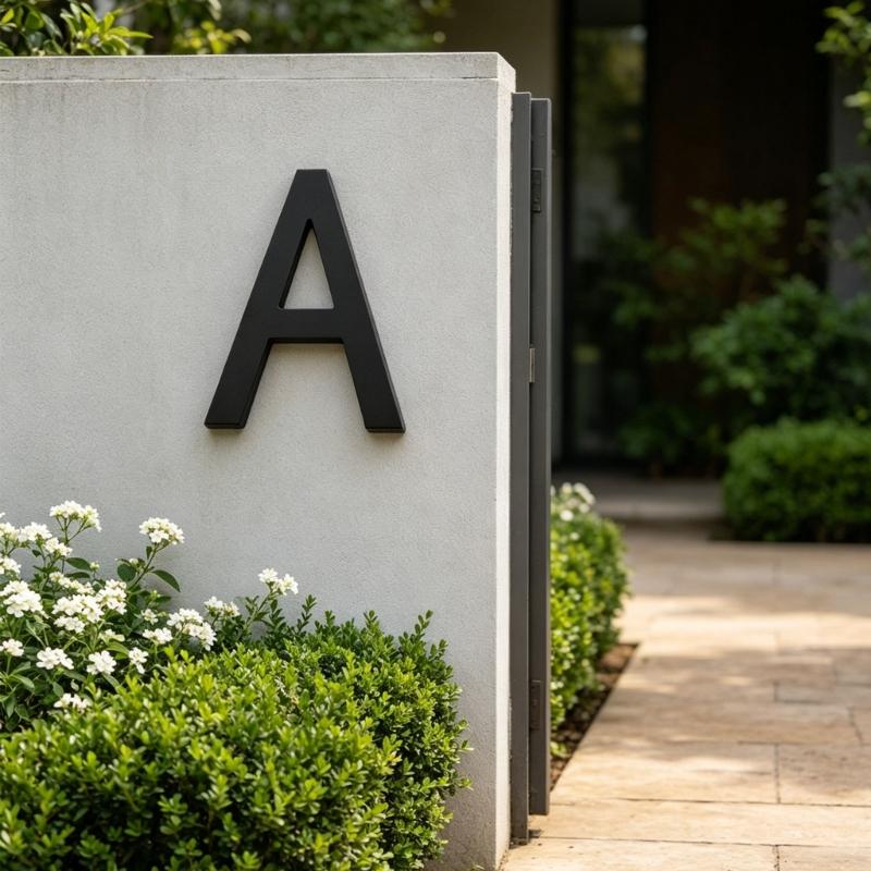 Door Label Letters Plate Sign with Screw Modern Letters Address Sign Acrylic Floating House Letters For Outside