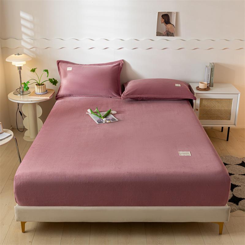 Thermo-Bettwäsche aus Samt, Matratzenbezug aus Plüschstoff für den Winter, Bettbezug, Bettlaken-Set für Einzel-, Doppel-, King- und Queen-Betten