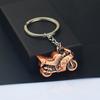 Motorcycle Charm Keychain Wear-Resistant Portable Key Fob 3D Metal Motorbike Keyring for Men