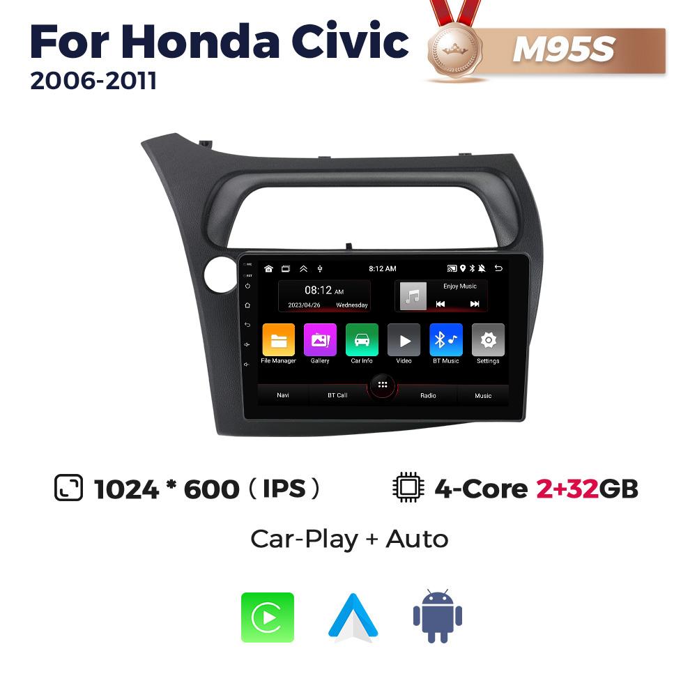 Navifly Android Car Radio Multimedia Video Player For Honda Civic Hatchback 2006-2011 Navigation GPS Auto Stereo 2Din Head Unit