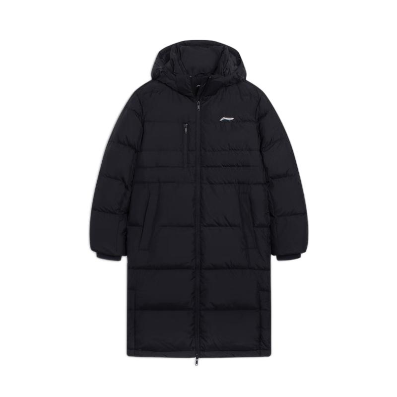 

Li-Ning Men s AYMV771 Water-Repellent Hooded Long Down Jacket XL