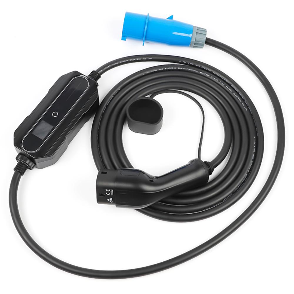 ANDAIIC EV Charger Electric Car Portable Charger Type 2 IEC62196 Mode 2 10/16/20/24/32A Current Adjustable 5m Cable - EU