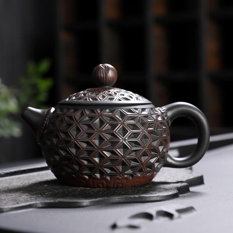 Shijiana Hand-Carved Purple Clay Teapot