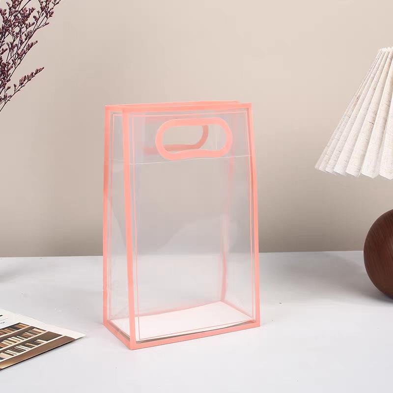 Transparent PVC Tote Bag - Super Clear Gift Bag for Children s Day, Birthday Parties, Weddings  Candy Packaging 24x10x35 cm