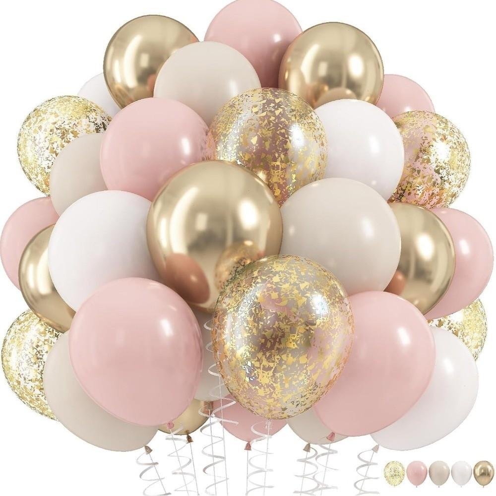 60Pcs 10 Inch Latex Balloons Lightweight Birthday Party Supplies Balloon Set Wedding Decor