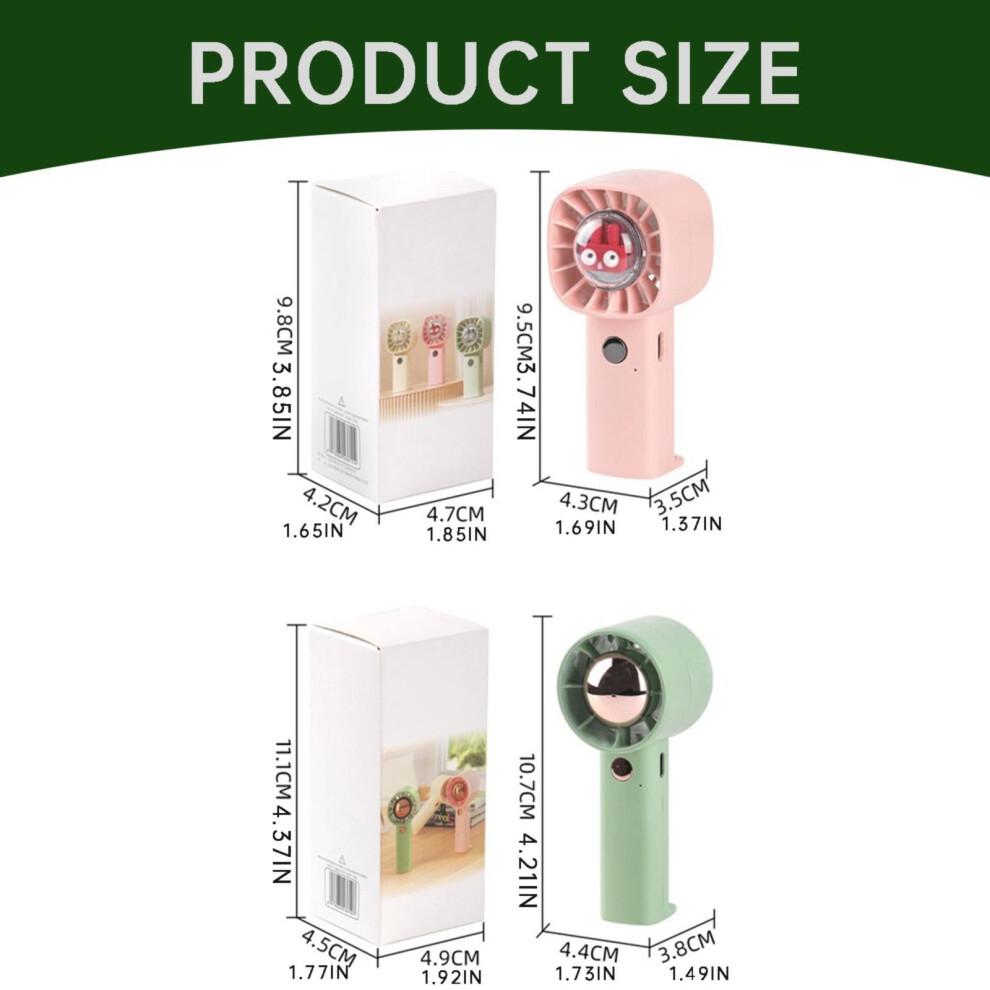 Mini Portable Fan, Powerful Rechargeable Handheld Fan with USB, Silent Travel Pocket Fan for Kids, Girls, Women - Compatible with Personal Use