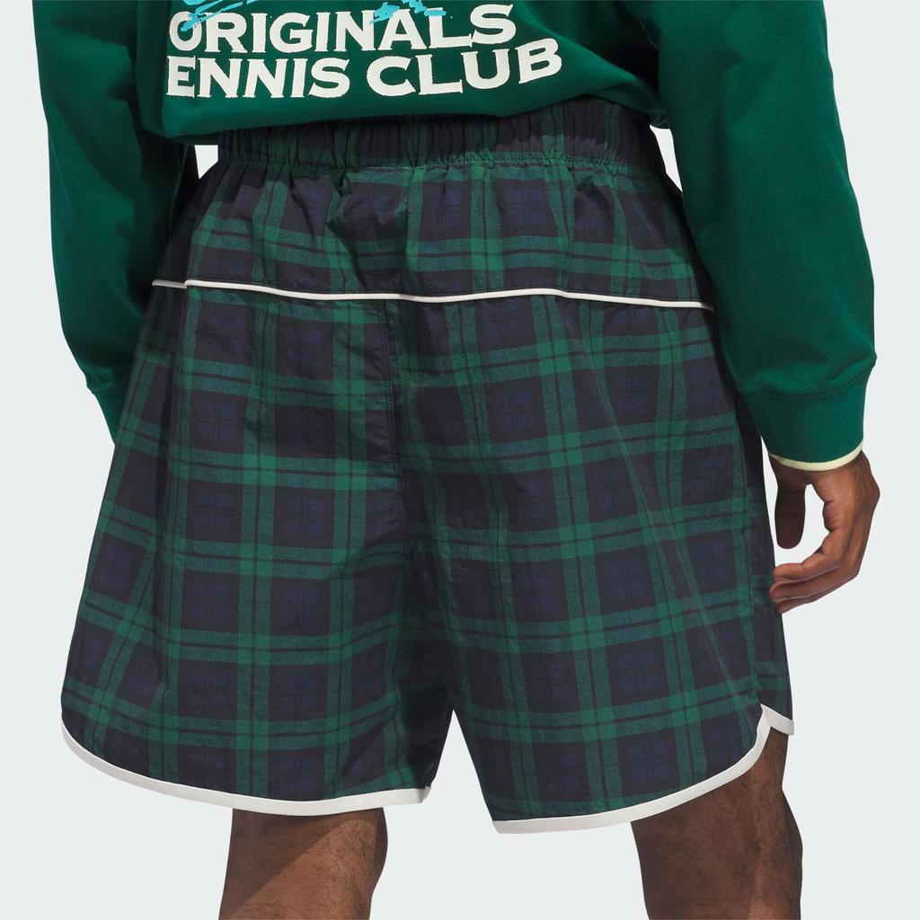 Adidas Originals Track Cherry Woven Plaid Color Block Mid Rise Sports Shorts Unisex shorts JZ0489