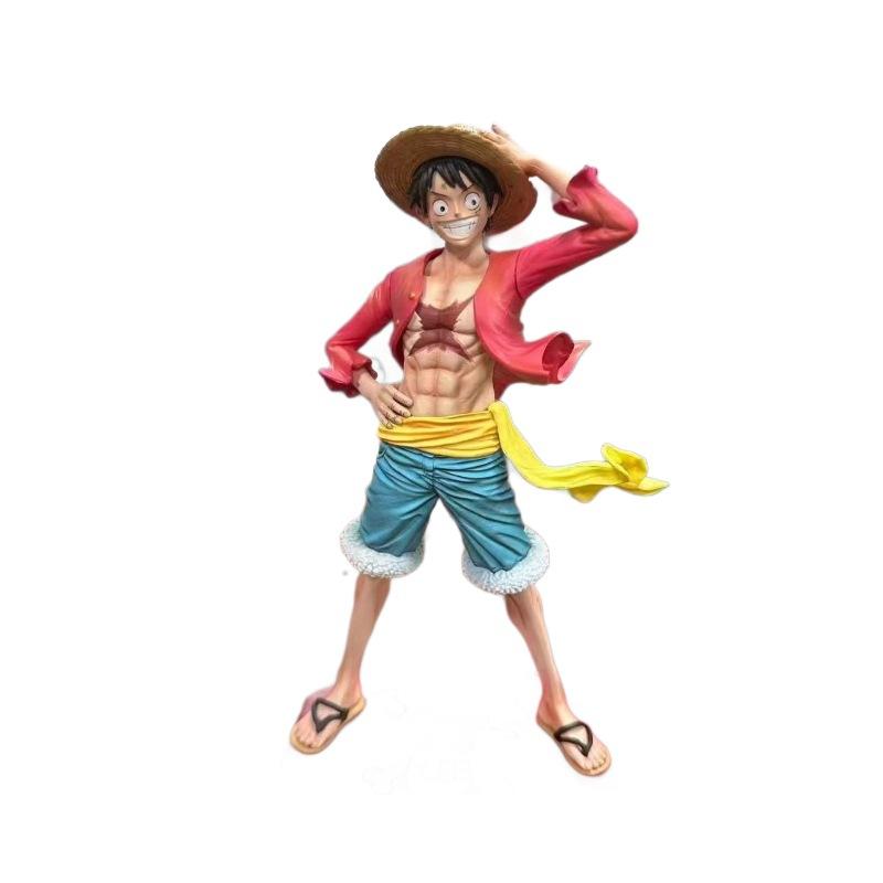 One Piece Anime Themed Cap Pressing Hat Ghost Island Road Fly Straw Hat Crew JT Statue Figure Collectible Toys Hobbies