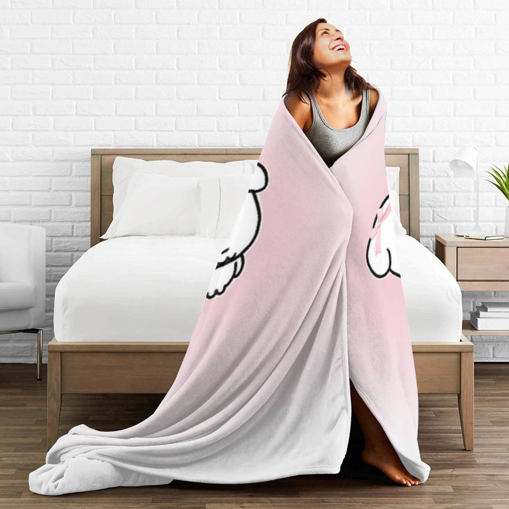 Warm Cozy Blankets Travel Office Cute GANADI Bedding Throws Print Bedspread For Bedroom