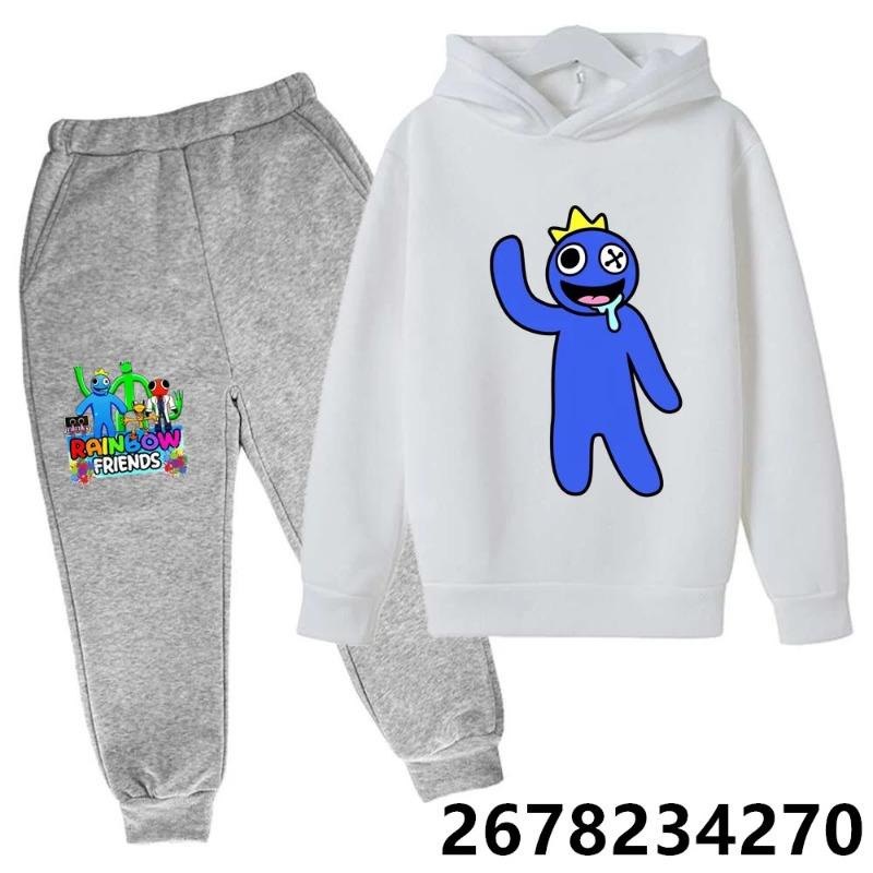 Kids Pullover Hoodie Sets Sweatshirt Boys Girls Anime Tops Kawaii Outwear Sudadera Children Clothes Game Rainbow Friends Hoodies