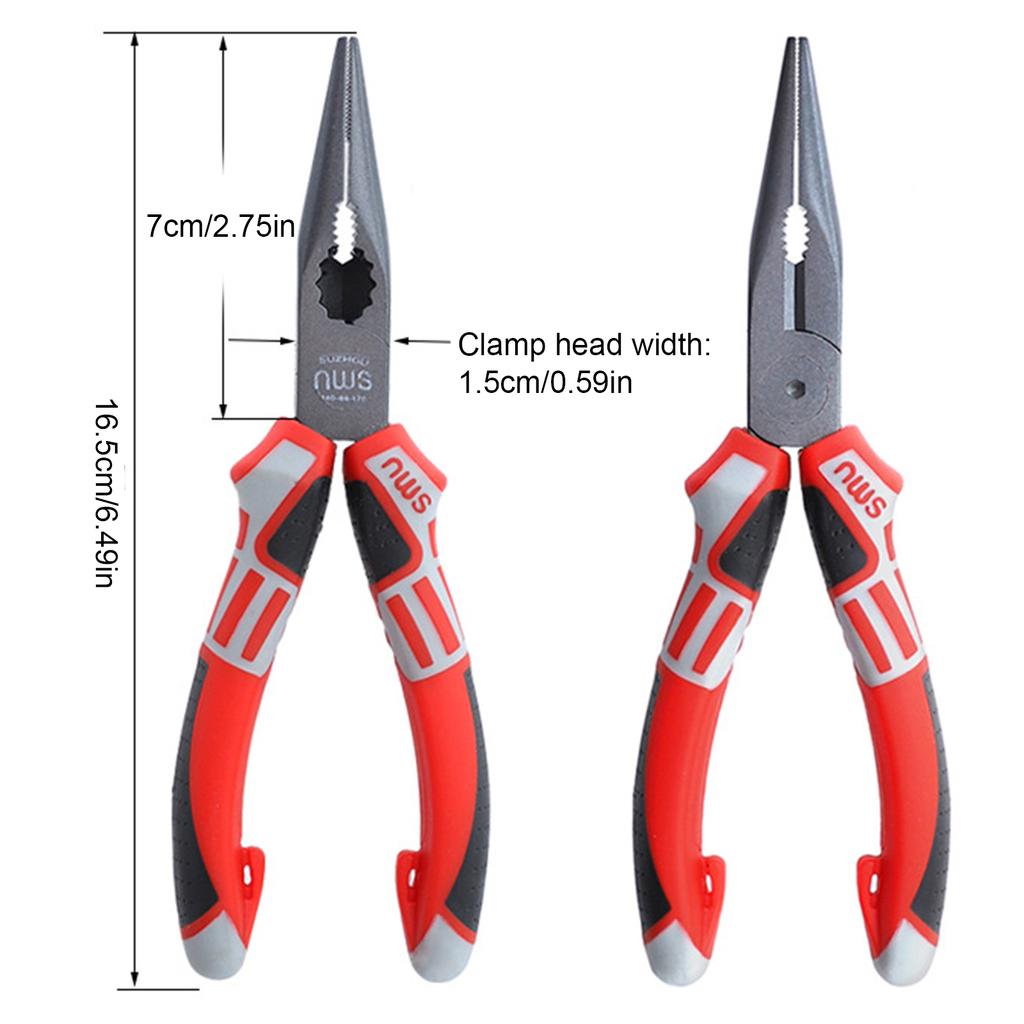 6 Inch Plier Professional Heavy Duty 3D Engraving Integrated Molding Rustproof Wear Resistant Plier with Extended Handle Plier