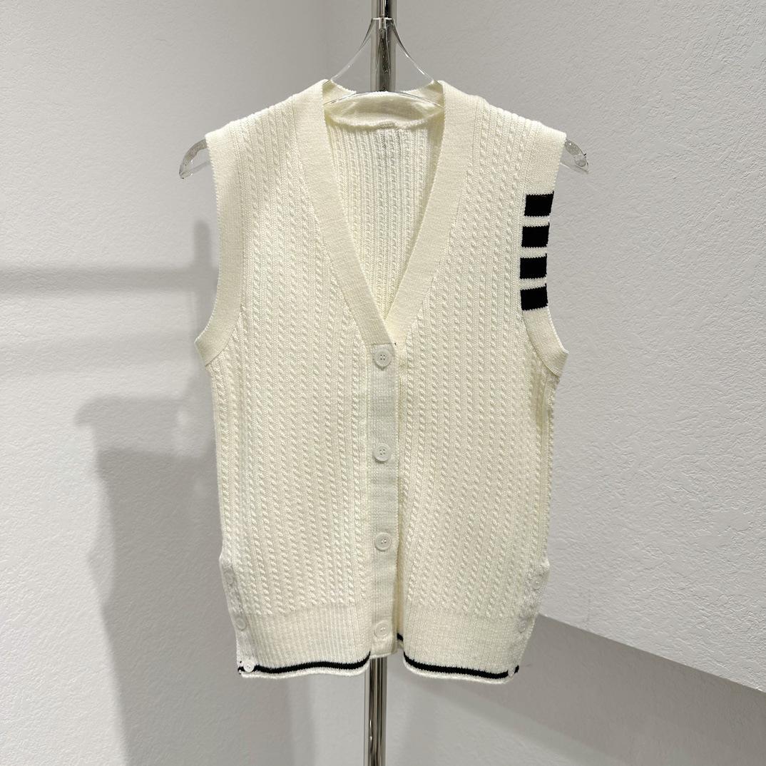 

THOM BRASSY Конфиденциальная накладная 1839 Жилет крупной вязки L белый