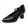Pointed high heels women's spring new one-word with flowers shallow mouth fashion shoes simple temperament women's work shoes