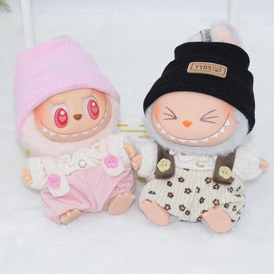 17CM Zweite Generation Labubu Strickmütze mit Silikonanhänger Ersatz-Outfit