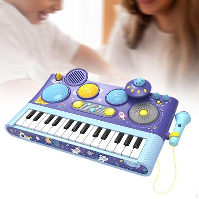Children's Piano Music Toy with Microphone for Educational Play