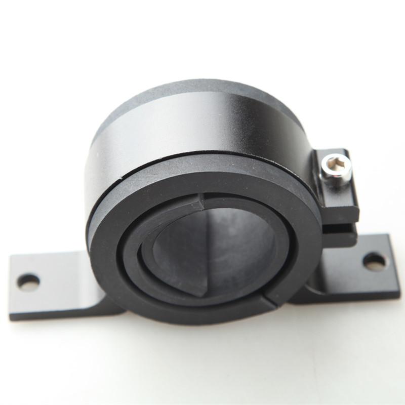 ID(With Rubber insert) 60mm&52mm Fuel Pump Mount Bracket Clamp Cradle Anodised Single With 2 Inserts Black