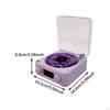 Portable Vintage Vinyl Speaker Time Display for Parties Purple Lightweight