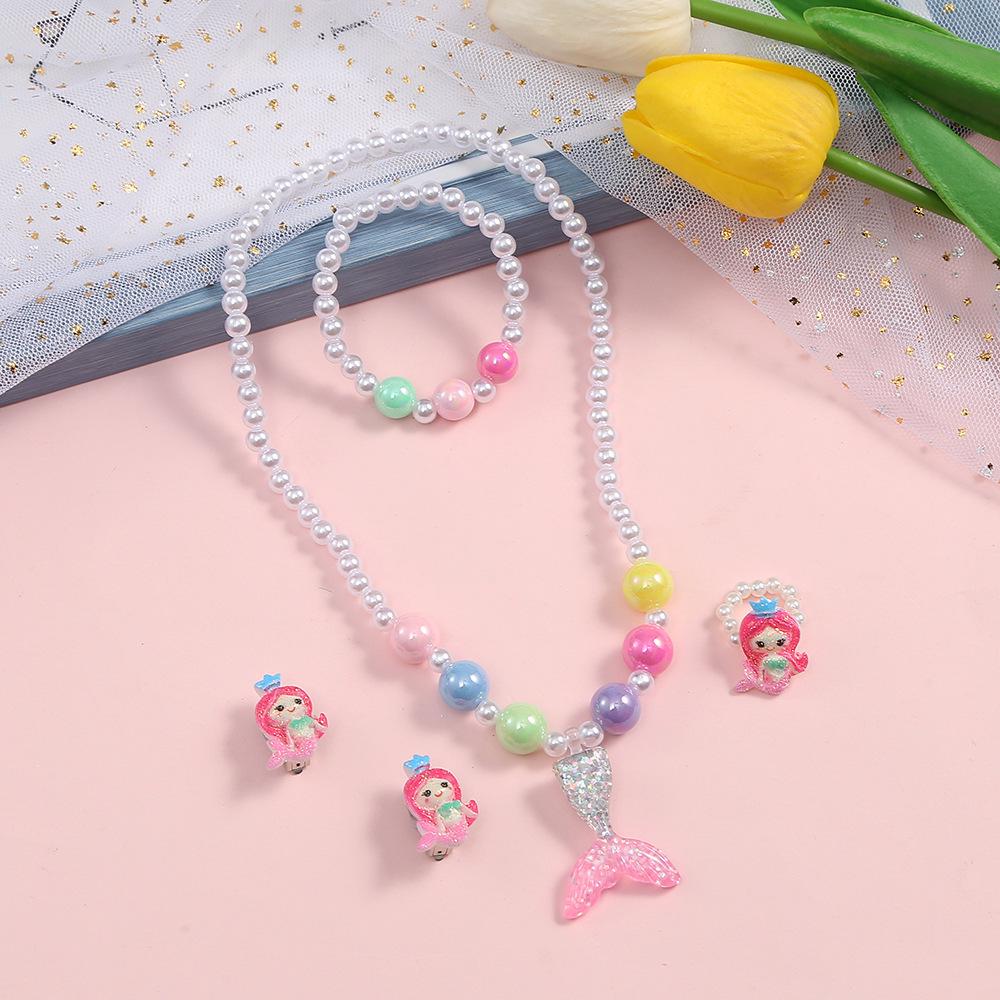 

Детский мультяшный набор ожерелий: Кулон и кольцо с дофамином. Праздничный подарок