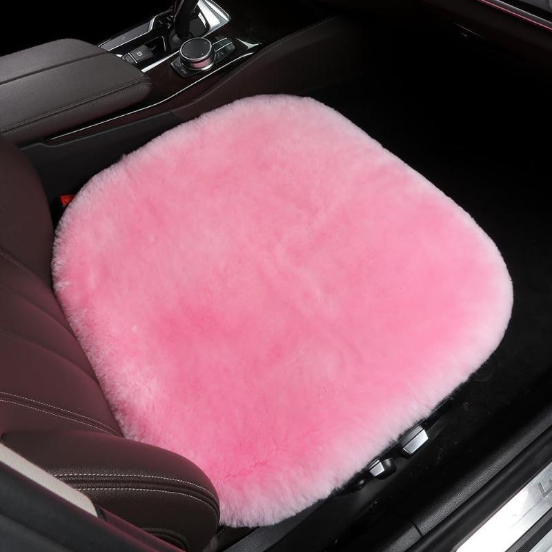 Sheepskin Car Seat Cushion Seat Covers Universal Fur Car Seat Cushion Winter Warm Car Seat Cover Automobile Interior Accessory
