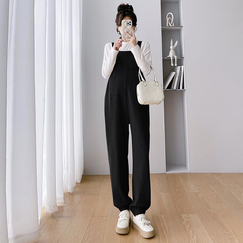 

Fashionable Fleece-Lined Maternity Overalls: Plus Size, Age-Reducing, Loose Fit, Ideal for Autumn/Winter Large (L)