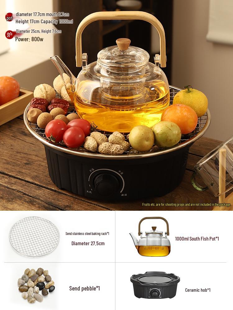 Electric Ceramic Indoor Stove Set with Glass Teapot - 2026 Edition