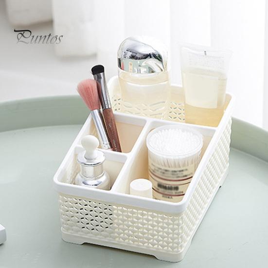 Storage Box Hollow Anti Slip PP Multi Grid Pen Stationery Cosmetic Organizer Classroom Things