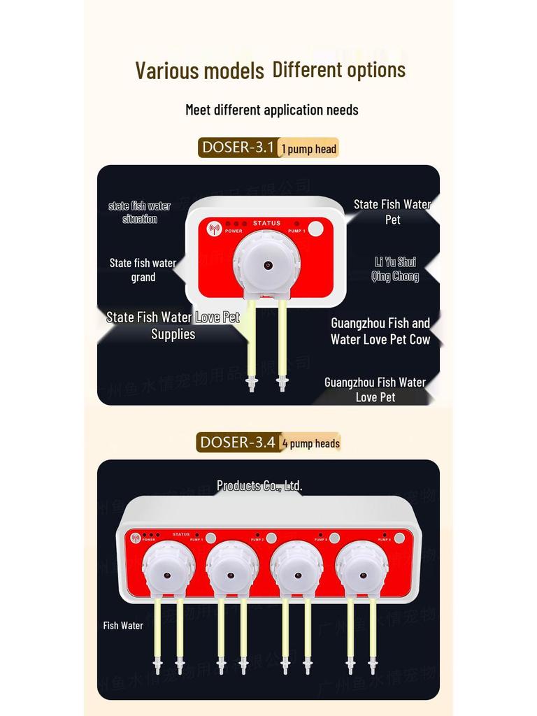 Smart Jebo Four-Head Silent Dosing Pump with Mobile Control - wfDOSER2.4 Compatible