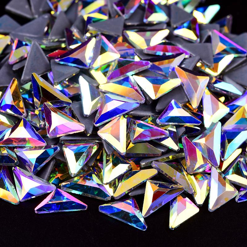 Blinginbox Hight Quality Rhinestone Bulk Special Shapes Crystal AB Hot Fix Rhinestones Iron on Rhinestones for Fabric Decoration