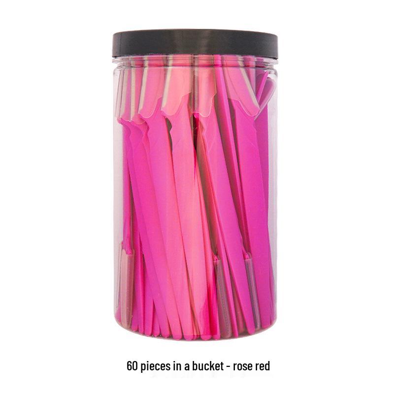 New Stainless Steel Eyebrow Razor: Straight Handle Trimmer for Precise Hair Removal.