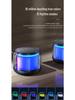 Mini Bluetooth Speaker S100: Transparent Design with Ambient Lights & High-Quality Sound Subwoofer
