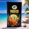 Green Bay Packers Quick-drying soft and absorbent beach towel—perfect for beach trips swimming outdoor camping and travel an essential beach item