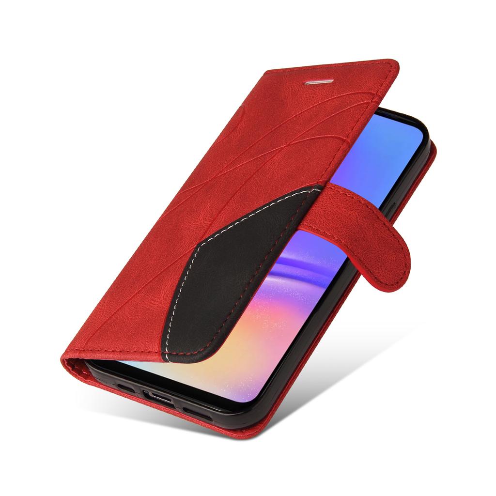 For Samsung Galaxy A07 4G/A06 5G/A06 4G Leather Case Wallet Stand Color Splicing Phone Cover