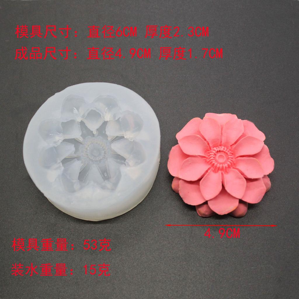 3D Peony Candle Silicone Mold DIY Various Flowers and Plants Soap Aromatherapy Epoxy Resin Mold Chocolate Cake Baking Tools