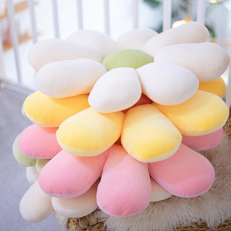 50-80cm Daisy Plush Plant Pillow Lifelike Sunflower Seat Cushion Yellow Pink Beige Chair Flower Pillow ideal for kids of all ages