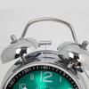 Iron Art Silent Quartz Alarm Clock for Kids Creative Glow Pointer Table Clock Fashionable Desktop Decor
