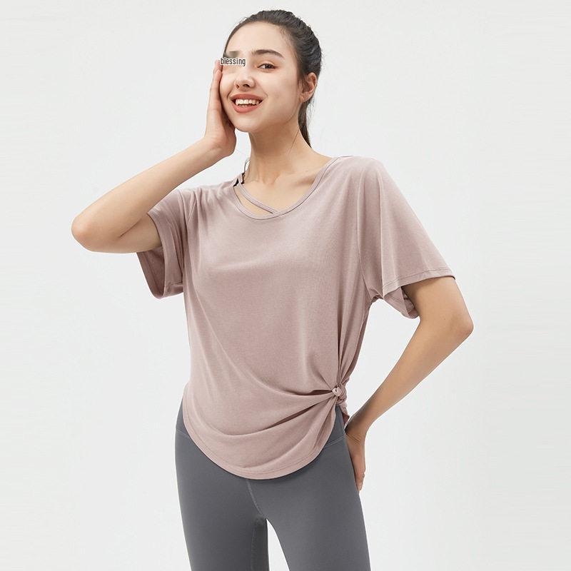 Women s Casual Long Sleeve Tencel Sports Top - Breathable, Loose & Stylish Yoga Cover-up Extra Large