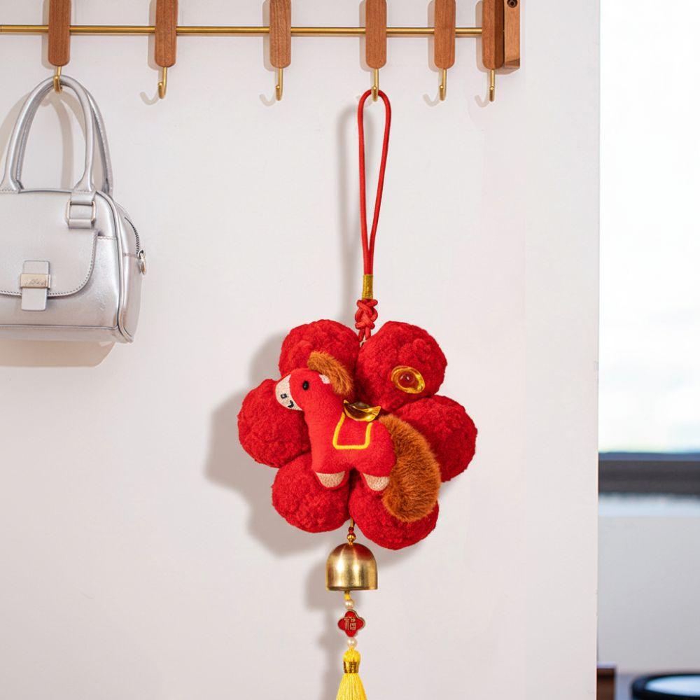 New 2026 New Year Pendant Ball Festive Atmosphere Flower Pendant Jubilant Entrance Door Decor Spring Festival Decor for Car